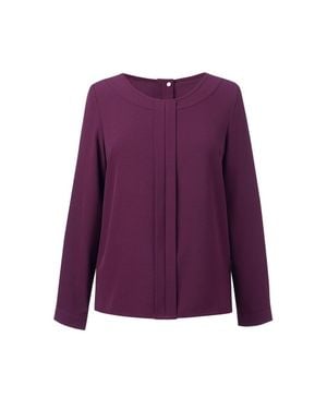 Brook Taverner "Roma" Bluse Für Damen Langärmlig (Burgunderrot) - Lila