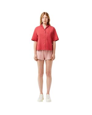 Lacoste Hemd Für Damen, Leger (Sierra) - Rot