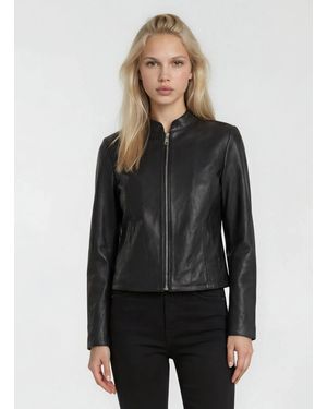 trueprodigy Trueprodigy Lederjacke Kami - Schwarz