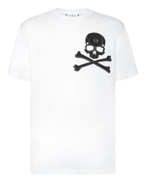 Philipp Plein T-Shirt Skull&Bones - Weiß