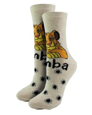Disney Damen Simba Socken - Natur