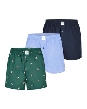 M&G 1 Herren Retro Boxer Christmasretroshorts, Vintage Boxer, Klassische Boxer - Blau