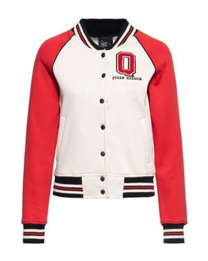 Queen Kerosin Damen College Sweatjacke Q - Rot