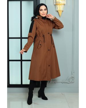 Turkishsouq Garni Detailed Mantel-Braun - Natur