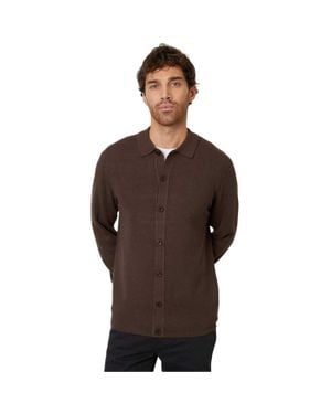 Threadbare Button-Down-Hemd Für Herren, Jerseyware, Regulär (Graubraun)