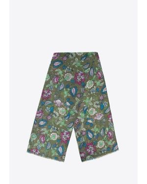Wittchen Damenschal Mit Blumenmuster, Und Blau, Polyester