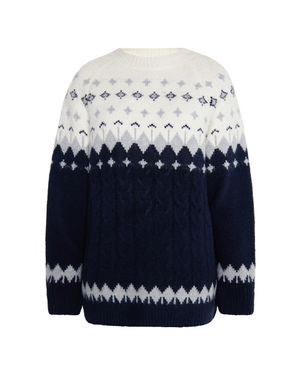 Usha Strickpullover Damen Mehrfarbig - Blau