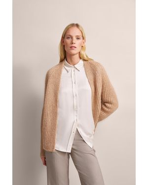 Bugatti Damen Cardigan Im Two-Tone-Patentstrick - Natur