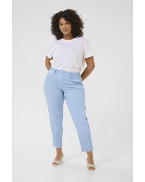 Kaffe Casual Hose Regular Fit Soft Chambray - Blau