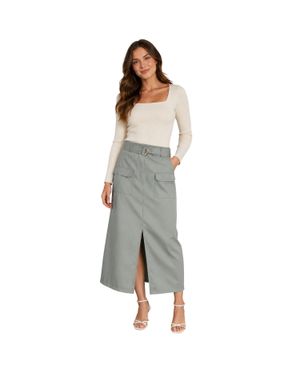 Vero Moda "Tanne" Bleistiftrock Für Damen (Balsam) - Grau