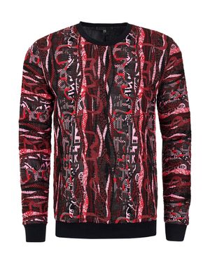 Rusty Neal Streetwear Sweater Im 90Er New York Style - Rot