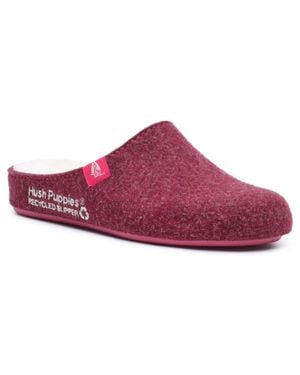 Hush Puppies Der Gute Hausschuh Polyester Damen Bordeaux Hausschuhe - Rot