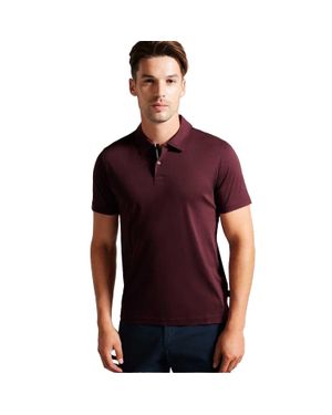 Ted Baker "Zeiter" Poloshirt Für Herren, Baumwolle (Weinrot)