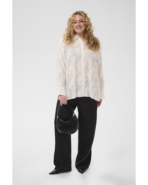 Kaffe Langarm-Hemd Kccassy Langarm-Hemd Loose Fit - Natur