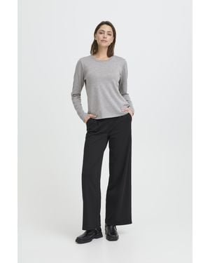 Ichi Langarm Ihluls Langarm Loose Fit - Weiß