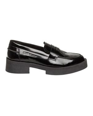 Steve Madden "Marina" Penny-Schlupfschuhe Für Damen, Lackleder, Low Block Heel - Schwarz