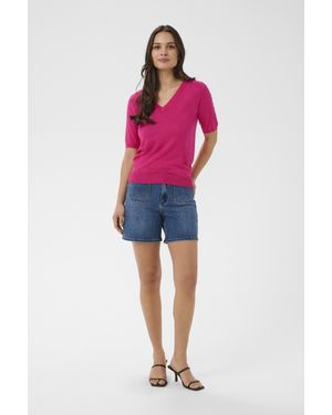 Kaffe Strickpullover Kalizza Strickpullover Regular Fit - Rot