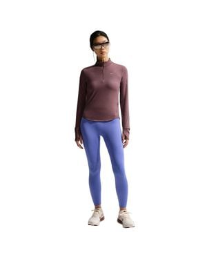 Nike "Swift" Oberteil Für Damen, Mit Kurzem Reißverschluss, Laufen (Tätowierung) - Blau