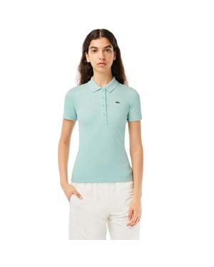 Lacoste "L.12.D" Poloshirt Für Damen, Kurzärmlig (Minzgrün) - Blau