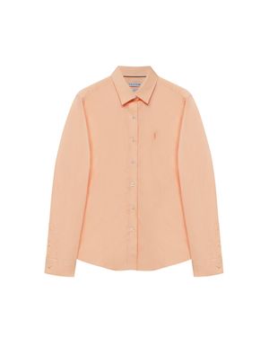 POLO CLUB Popeline-Hemd Slim Fit Pfirsichfarben Mit „Rigby Go“-Stickerei - Natur