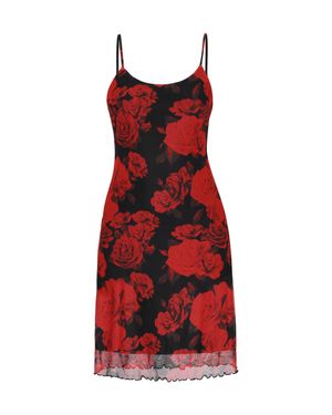 myMo Kleid Frauen Rot Schwarz