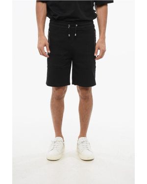 Balmain Jersey-Shorts Mit Seitlichem Logoband - Schwarz