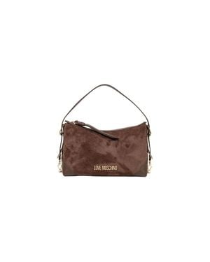 Love Moschino Braune Polyester-Handtasche
