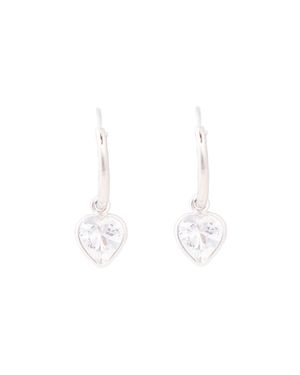 Luxenter Sterling 925 Ohrringe Mit Rhodiniertem Brillant Zirkonia - Weiß
