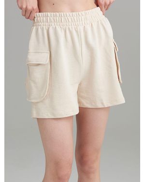 Rivus Locker Geschnittene Shorts Aus Gekämmter Baumwolle Mit Taschen - Natur