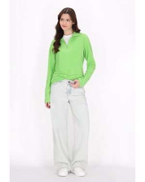 myMo Fleecepullover Damen - Grün