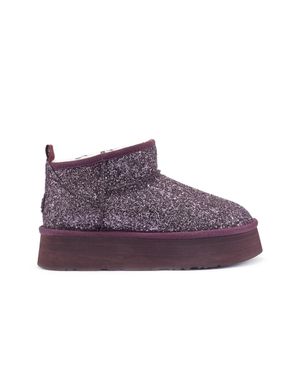 Australia Luxe Gemütlicher Ultra-Kurz Platfoam Glitzer - Lila