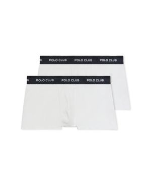POLO CLUB Pack Mit Zwei Boxershorts Weiß Mit Logo