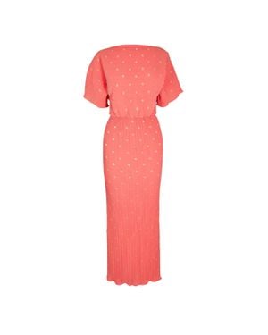 Never Fully Dressed "Tilly" Hemdblusenkleid Für Damen, U-Boot-Ausschnitt (Koralle) - Pink