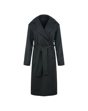Conquista Anspruchsvoller Trenchcoat Aus Onyx-Wollmischung - Schwarz