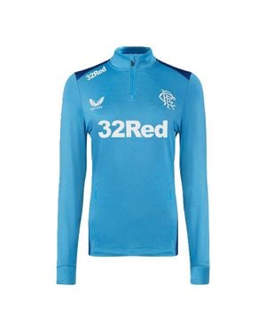 Castore "2023/2024" Midlayer Für Herren/Damen Mit Kurzem Reißverschluss, Training - Blau