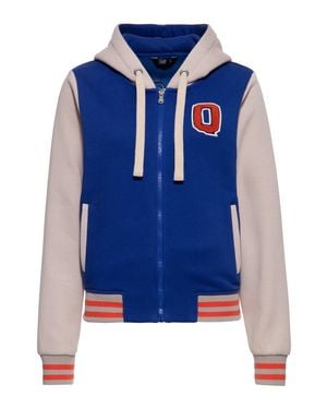 Queen Kerosin Damen Collegejacke Kitten Sport Club - Blau
