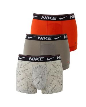 Nike "Ultra Comfort" Boxershorts Für Herren(3Er-Pack) (Pikantrot/Dunkel Stuck/Grau)