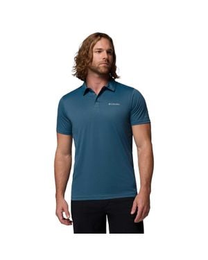Columbia Poloshirt Für Herren, Kurzärmlig - Blau