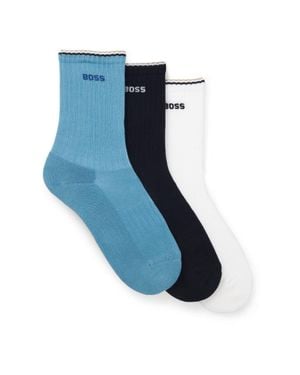 BOSS Knöchelsocken Für Herren (3Er-Pack) /Dunkles Marineblau/Weiß)