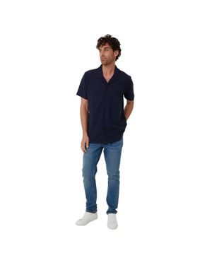 Threadbare "Antti" Hemd Für Herren, Leger, Kurzärmlig - Blau