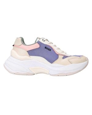 BOSS "Noa" Sneaker Für Damen, Leder (Violett) - Blau
