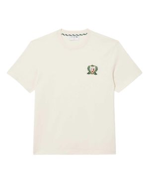 Lacoste "French Made" T-Shirt Für Herren (Cremefarbe) - Weiß