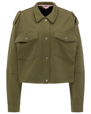 myMo Sweatjacke Damen Oliv - Grün