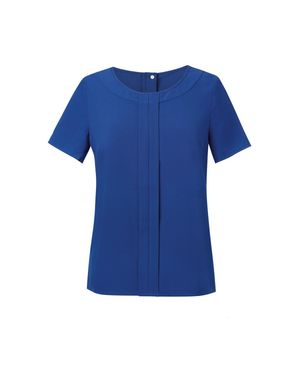 Brook Taverner "Verona" Bluse Für Damen Kurzärmlig (Königsblau)