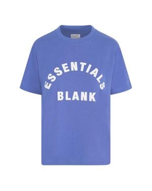 Blank Essentials T-Shirt Für Damen, Übergroßer Boyfriend (Abenddämmerung) - Blau