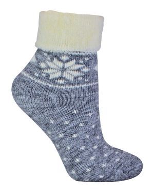 Sock Snob Damen Wollsocken Mit Fairisle Design - Blau