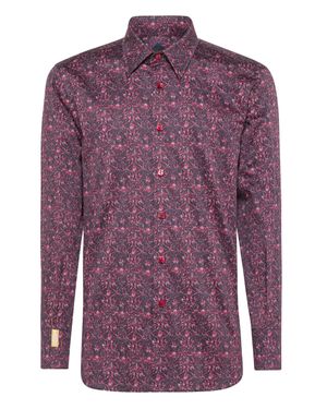 Billionaire Hemd Slim Fit Crest - Lila