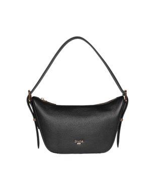 Dune "Delicately" Schultertasche, Leder - Schwarz