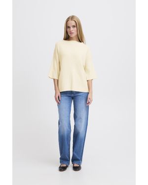 Ichi Strickpullover Ihboston Strickpullover Baggy Fit - Blau