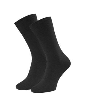 Steve Madden 2 Paar Herren Kaschmirsocken - Schwarz